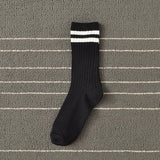 Anokhinaliza Socks Women Woman Korean Version Japanese Striped Cotton Tube Pile Socks Spring Ins Tide Socks College Style Skarpety Cotton Sox