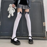 Anokhinaliza Lolita Socks Women Sexy Lace Stockings Thigh High Over Knee Socks Nylon Long Socks Hosiery Anime Bow Stockings High Quality