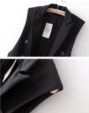 Anokhinaliza Long Vest Jacket Women Sleeveless Blazer Feminino Quilted Vests Famous Brand Veste Femme Fashion Button Vest Outwear