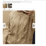 Anokhinaliza Kitty Cute Vintage Thick Twisted Office Lady Tops Loose Apricot Elegant Pullovers Girls High Street Knitted Casual Sweater