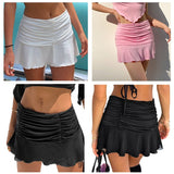 Anokhinaliza Y2k Mini Bodycon Short Skirt 90s Summer Punk Fashion E-girl Aesthetics Sexy High-waist Ladies Trendy A-line Mini Skirts Clubwear