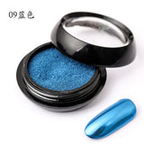 Mirror Nail Powder Pigment Pearl White Rubbing on Nail Art Glitter Dust Chrome Aurora Blue Manicure Holographic Decorations