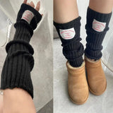 Anokhinaliza Korean Label Over-knee Leg Warmers Sleeves WOMEN Arm Covers Japanese Leggings Y2k Wool Thigh Socks Punk Multifunctional Gloves