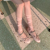 Anokhinaliza Cross Tie Invisible Socks Ballet Lace Boat Sock JK Lace Strappy Lolita DIY Ripped Straps Cotton Low Cut Socks Invisible Stocking