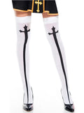 Anokhinaliza 1 pair of cross long tube JK socks printed knee length socks velvet material performance Cos stockings Lolita stockings