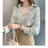 Anokhinaliza Elegant  Women Shirts Casual Loose Female Silk Long Sleeve Blouses