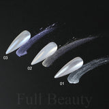 Mirror Nail Powder Pigment Pearl White Rubbing on Nail Art Glitter Dust Chrome Aurora Blue Manicure Holographic Decorations