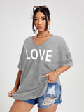 Anokhinaliza Plus Size T Shirt 4XL Fashion Women Half Sleeve V Neck Black Oversized Casual Blouse Summer Elegant Solid Ladies Tops