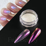 Mirror Nail Powder Pigment Pearl White Rubbing on Nail Art Glitter Dust Chrome Aurora Blue Manicure Holographic Decorations