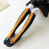 Anokhinaliza Trendy Women Socks With Knee Length Chicken Feet Funny Personalized Realistic Chicken Feet Birthday Gifts Trendy Sports Socks