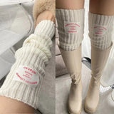 Anokhinaliza Korean Label Over-knee Leg Warmers Sleeves WOMEN Arm Covers Japanese Leggings Y2k Wool Thigh Socks Punk Multifunctional Gloves