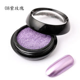 Mirror Nail Powder Pigment Pearl White Rubbing on Nail Art Glitter Dust Chrome Aurora Blue Manicure Holographic Decorations