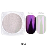 Mirror Nail Powder Pigment Pearl White Rubbing on Nail Art Glitter Dust Chrome Aurora Blue Manicure Holographic Decorations