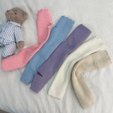 Anokhinaliza Y2K Leg Warmers Footstep Japanese Lolita Sock Cover Macaron Color Socks Knitted Foot Cover Women Socks Gothic Cuffs Ankle Warmer