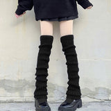 Anokhinaliza Over Knee Leg Warmer Lengthened 70cm JK Uniform Long Socks Lolita Knitted Boot Socks Pile Up Socks Foot Warming Cover