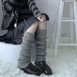 Anokhinaliza Leg Warmers Japanese Lolita Sweet Girl Socks Wool Knitted Foot Cover Cosplay Women Socks Gothic Long Socks Cuffs Ankle Warmer