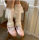 Anokhinaliza Cute Japanese Candy Color Leg Socks Korean Accessories Y2K Handmade Button Leg Warmers Cover Knitted Warm Pile Socks  Kawaii