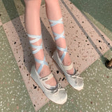 Anokhinaliza Cross Tie Invisible Socks Ballet Lace Boat Sock JK Lace Strappy Lolita DIY Ripped Straps Cotton Low Cut Socks Invisible Stocking