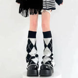 Anokhinaliza Y2K Punk Knitted Leg Warmers Star Gothic Cross Harajuku Women Heart Socks Calf Socks Boots Cover Socks Halloween Accessories