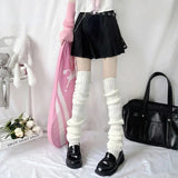 Anokhinaliza Over Knee Leg Warmer Lengthened 70cm JK Uniform Long Socks Lolita Knitted Boot Socks Pile Up Socks Foot Warming Cover