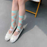 Anokhinaliza Cross Tie Invisible Socks Ballet Lace Boat Sock JK Lace Strappy Lolita DIY Ripped Straps Cotton Low Cut Socks Invisible Stocking