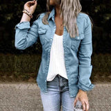 Anokhinaliza Denim Jacket With Fur Black Jean Jacket Denim Jacket Mid Length Denim Shirt Coat Fashion New Slimming Solid Women Crop Jacket