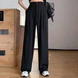 Anokhinaliza Summer Loose Casual Trousers For Women High Waist Maxi Wide Leg Pants Female Elegant Fashion Clothes New