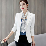 Anokhinaliza Ladies Blazer Long Sleeve Blaser Women Suit Jacket Female Feminine Blazer Femme Pink Blue White Black Blazer Autumn