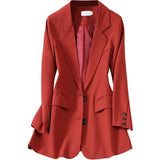 Anokhinaliza New Year Valentine's Day new spring and autumn ladies office suit Elegant High Quality Double Breasted Blazer Jacket feminine small suit blue