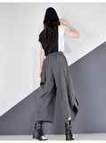 Anokhinaliza alt black girl going out classic style women edgy style church outfit brunch outfit cute spring outfitsHigh Waist Patchwork Hit Color Pants Women Clothes  Summer Autumn Fashion Elastic Waist Casual Wide Leg Pants XJ4619